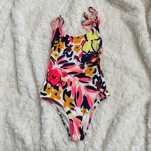 Aerie one piece swim suit floral